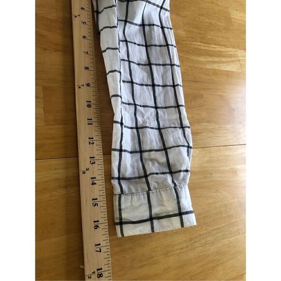 Old Navy White Plaid Half Botton Tunic Size M - Picture 9 of 12